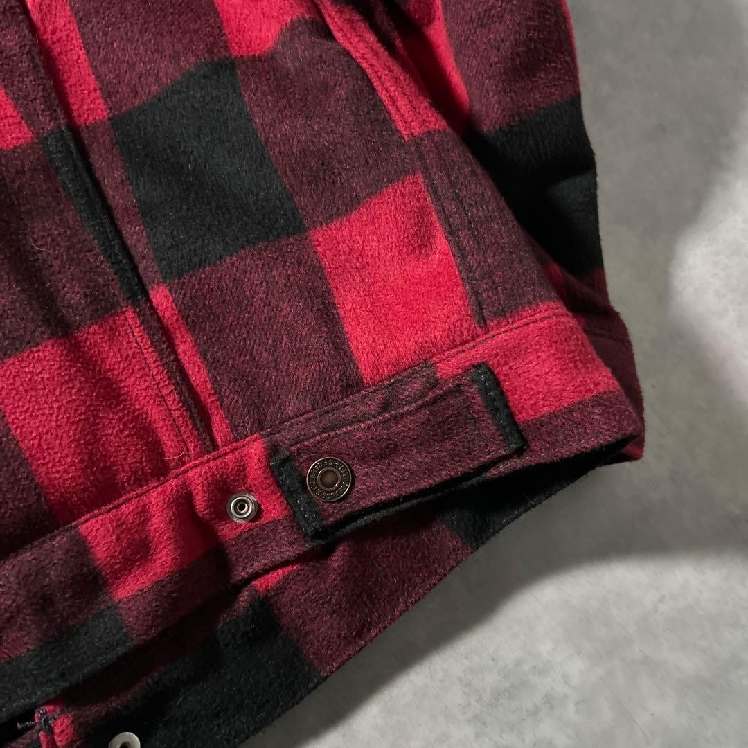 Levi's current model check snap button denim jack… - image 9