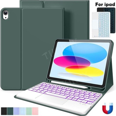 Beleuchtet Touchpad Tastatur mit Hülle für iPad 11/10/9/8/7th Air Pro 11 QWERTZ