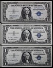 Old Money LOT of 6 consecutive 1935A/1957/A $1 Silver Certificates XF AU IC9716 — photo 5