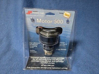 Johnson Pump Motor, Replacement 500Gph Cartridge 12V 28552