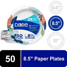 Great Value Paper Plates 8.5 Inch Disposable Soak Proof Microwave Safe 300 Count