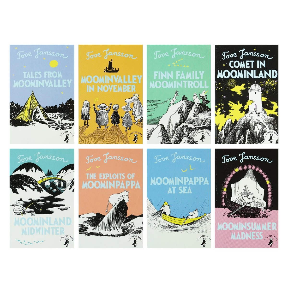Tove Jansson Moomin Collections 8冊ムーミン洋書 Moomin Series By Tove Jansson 8 Books Collection Set - Age 7-9