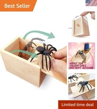 Lightweight Handcrafted Prank Box with Jumping Rubber Spider - Ultimate Surprise