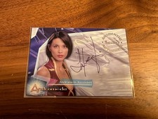Tarjeta coleccionable de Andrómeda Lexa Doig A3 tarjeta autógrafa por correo tintas