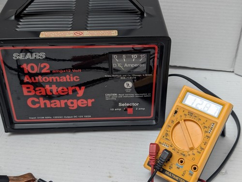 Sears 10/2 Amp 12 Automatic Battery Charger Made in USA - WORKS - Picture 4 of 7