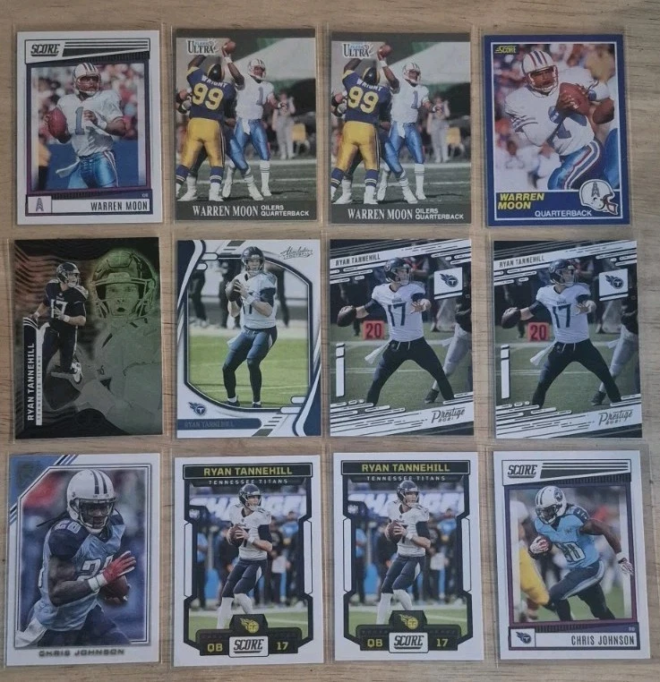 Lote de 70 tarjetas Tennessee Titans Johnson Auto, Moon, Henry, Levis, #'d, Parallels,+ Foto 2 de 4