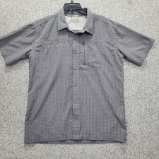 Eddie Bauer Mens Plaid Short Sleeve Button Up Shirt XL Outdoor Adventure Travel