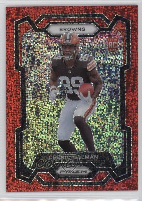 2023 Panini Prizm Rookies Red Sparkle Prizm Cedric Tillman #321 1u6