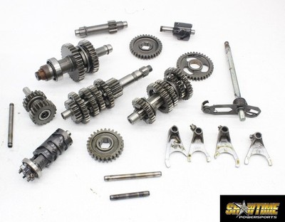 04-13 YAMAHA RAPTOR 350 ENGINE MOTOR TRANSMISSION GEARS DRUM SHIFT SHAFT