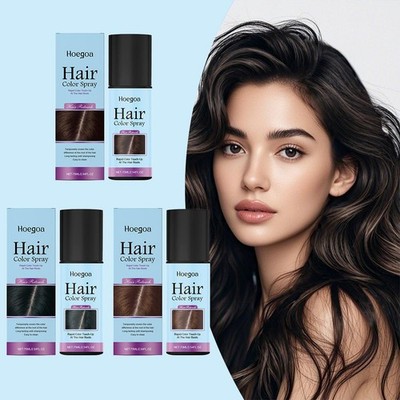 Einmalige Haarfarbe Abdeckung Weißes Haar Dauerhafte Färbung Schwarz Spray. Haare J3B8