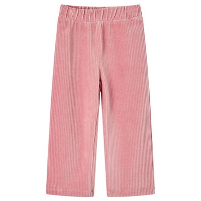 kids trousers 128 corduroy light pink
