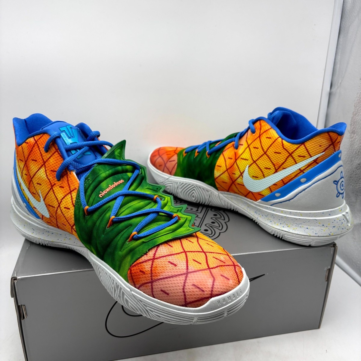 Nike Kyrie 5 Spongebob Pineapple House Orange Athletic Shoes 14