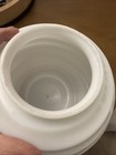 Vintage MCM Milk Glass Globe 4 In Diameter Opening Globe Is 9 In Diameter — photo 6