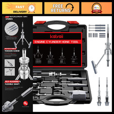 Engine Cylinder Hone Tool Set - 1-18 3 4 Hones Durable Black Case