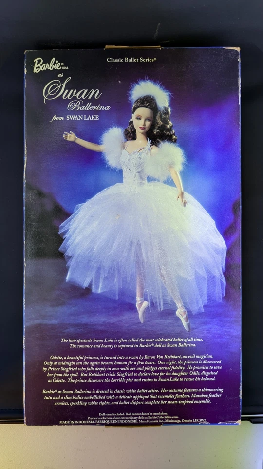 Muñeca Barbie 2001 Vintage Bailarina Del Lago de los Cisnes Ballet Clásico Caja NRFB Daños Foto 2 de 4