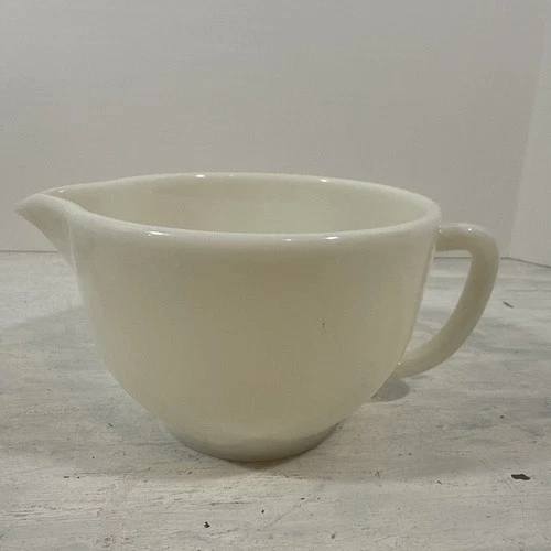 Vintage Corning Pyrex Little Musician Horn Blower Opal Glass Pitcher 24oz 1940s