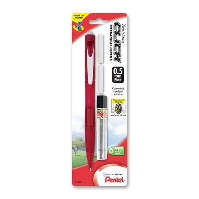 Pentel Twist Erase Mechanical Pencil 0.5mm Assorted Colors Refillable Lead Re...
