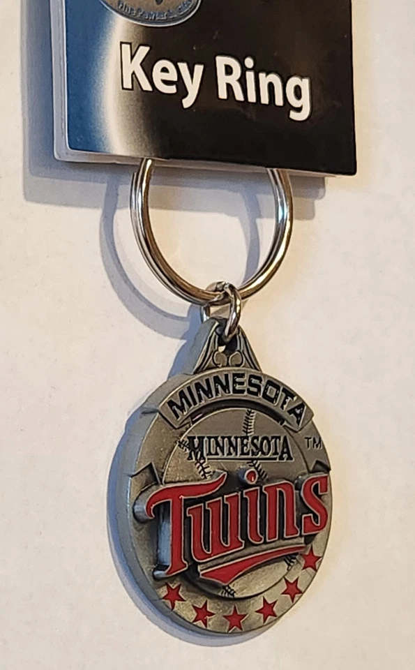 Minnesota Twins 3-D Metal Key Chain MLB Licensed Baseball - Round - Image 3 of 4