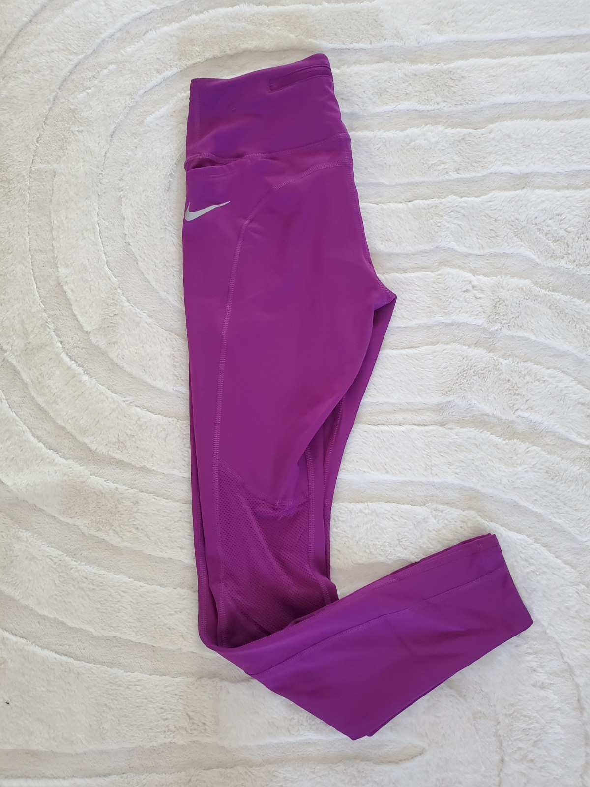 Leggings donna Nike Dri Fit Fast Midrise cropped tasche coulisse rete