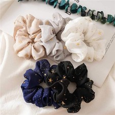 5 PCS Solid Hair Scrunchie Elastic Band Ponytail Tie Elegant Star Accessory