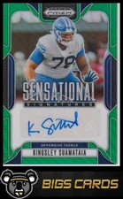 2025 Panini Prizm Draft #SS-KGS Kingsley Suamataia Sensational Signatures Green