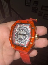      NEW  Invicta Racing CYCLONE Men's PODIUM WATCH - 48.5mm, Red Gold 48713