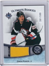 2022-23 Upper Deck Ultimate Collection Rookies Jersey /599 Owen Power Rookie RC