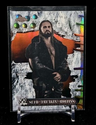 2025 Topps Chrome WWE X Cactus Jack Seth Rollins White Refractor Wrestling Karte