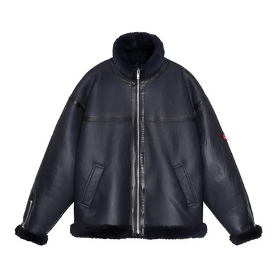 Cav Empt Sheepskin Bomber Jacket size XL Navy