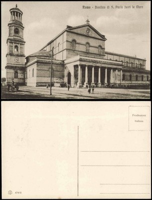 Cartoline Rom Roma Basilica di 5. Paclo fuori le mura 1914