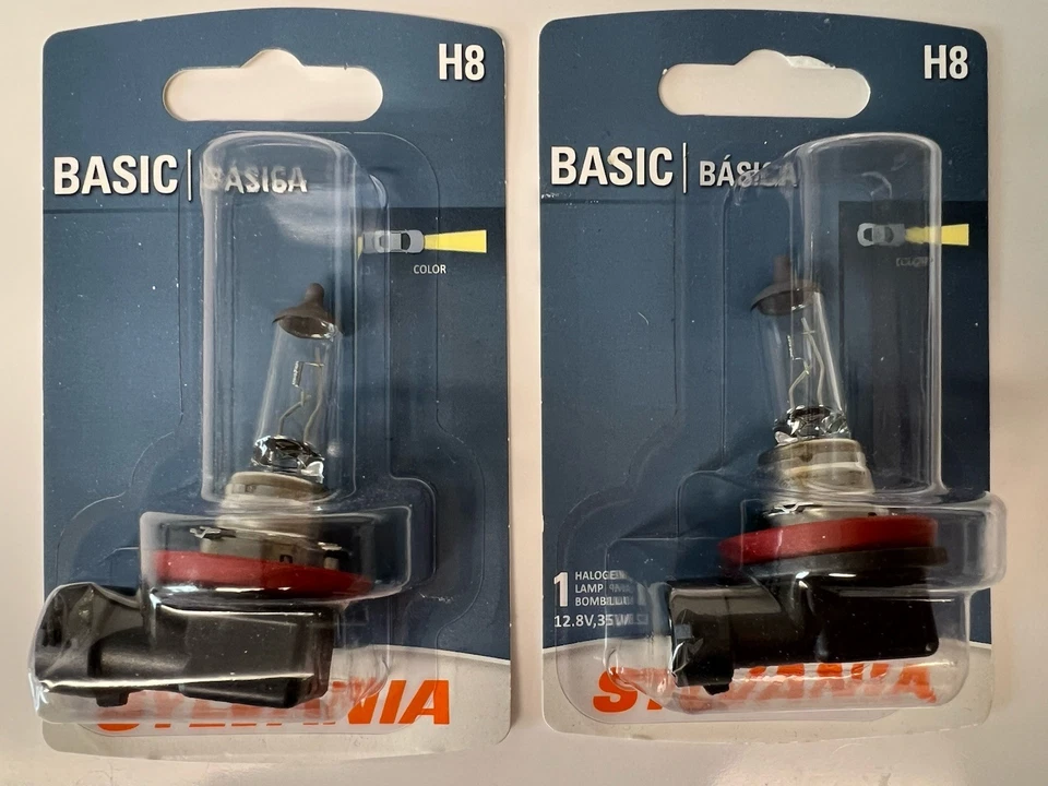 ¡NUEVO! 2 Lámparas Halógenas H8 Sylvania 12.8V 35W Básicas y ¡ENVÍO GRATUITO RÁPIDO! Foto 2 de 4