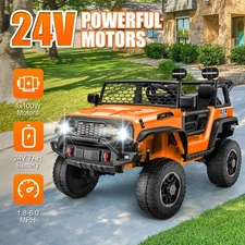 24V Kids Car Ride on Truck 4×100W Motors Electric Battery Power Wheels w/Remote