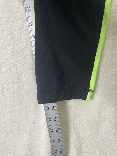 Lululemon Women Activewear Pants Black Lime Capri Leggings Athletica Size 10 - Picture 8 of 14