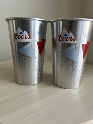 2er Set Coors Silber Aluminium Becher