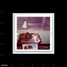 Square Color Photo HOSPITAL CAFETERIA FOOD TRAY VEGETABLES BOWL UTENSILS 1974