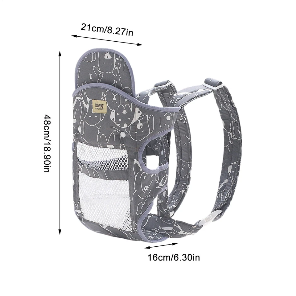 4-in-1 Newborn Infant Baby Carrier Breathable Ergonomic Adjustable Backpack US - Image 3 of 4