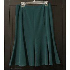 Sag Harbor Skirt Size 10 Teal Flowy Midi Stretch Career Classic Elegant