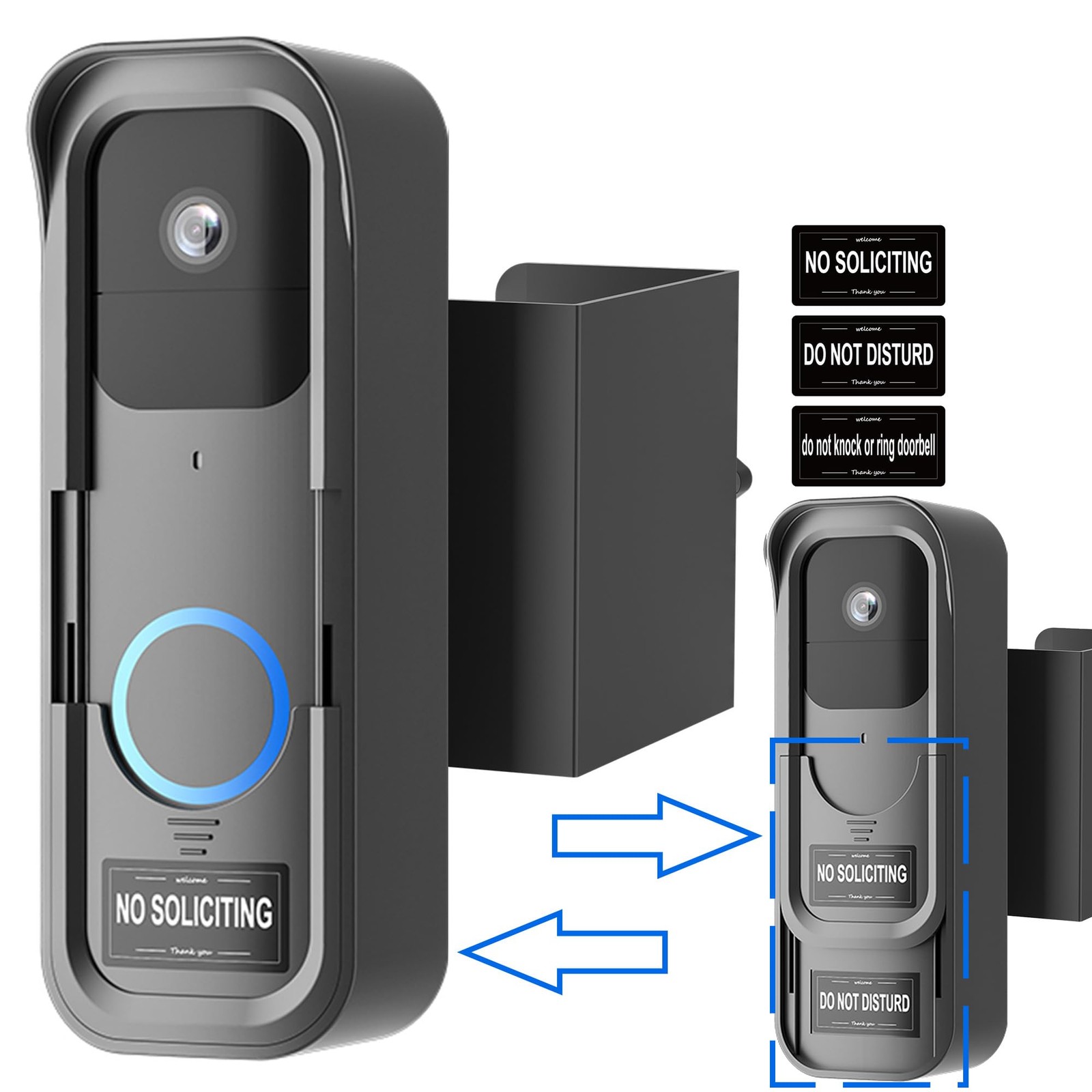 Anti-Theft No-Drill Door Mount for Blink Video Doorbell