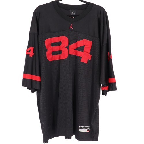 Vintage Air Jordan Randy Moss #84 Size XXL Black Red Football Jersey Embroidered