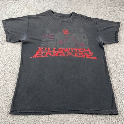 Vintage Y2K Killswitch Engage T-Shirt Size M Band Tour Metalcore Hardcore Metal*