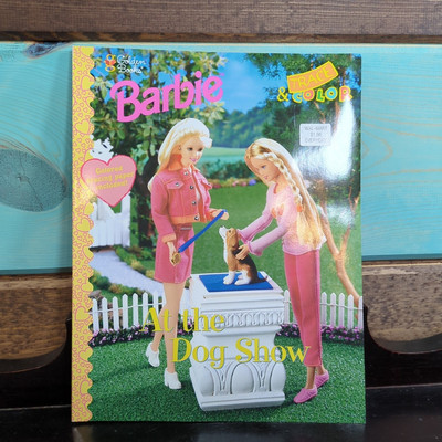 Vintage Mattel Barbie Trace & Color Golden Book 1998 - Brand New and Unused