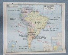 CARTE SCOLAIRE N°20 T 37-VIDAL LABLACHE-AMERIQUE DU SUD