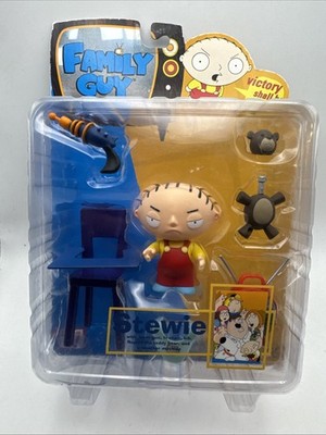 Family Guy Stewie Griffin w/ Laser Chair Bib Rupert Figure Mezco - Brand New 