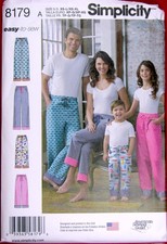 Simplicity 8179 A - Easy to Sew Pattern - Child, Teen & Adult Pants