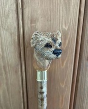 Dog wooden walking stick hand Beautiful wooden walking cane