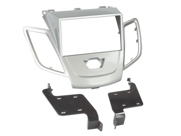 Autoradioblende Doppel-Din Einbaurahmen FüR Ford Fiesta MK7 Silber-image