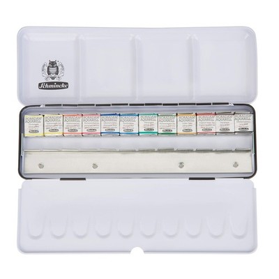 Schmincke - HORADAM AQUARELL Bestseller color box with 12 finest watercolors,...