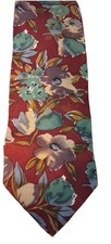 Andhurst Men's Necktie Tie Silk Maroon Blue Floral Made in USA