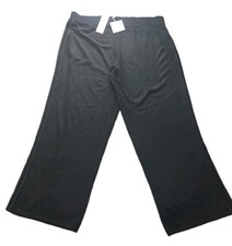 Lafayette 148 New York 100% Cashmere Wide-Leg Lounge Pants Black Women 2X