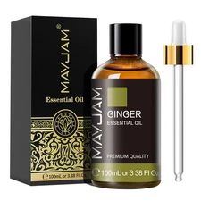 MAYJAM 100ml Ginger Essential Oil 100% Pure & Natural Therapeutic Grade Massage